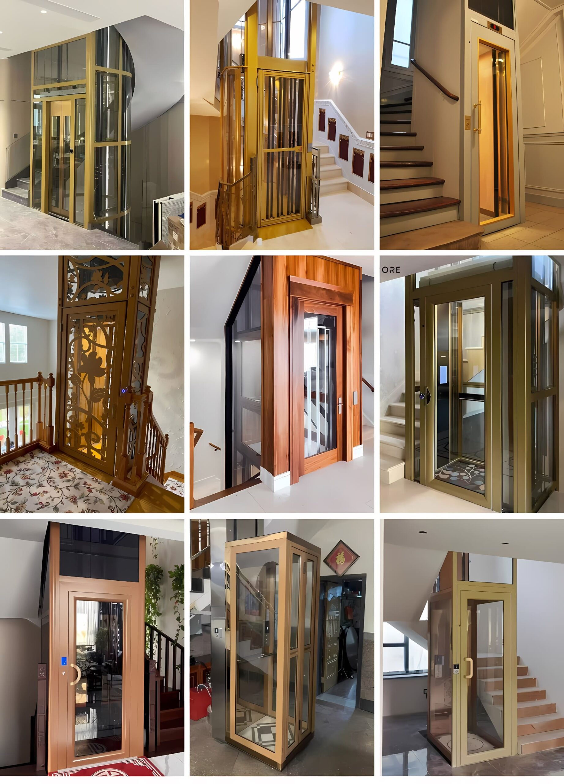 Mẫu cửa thang máy giả gỗ