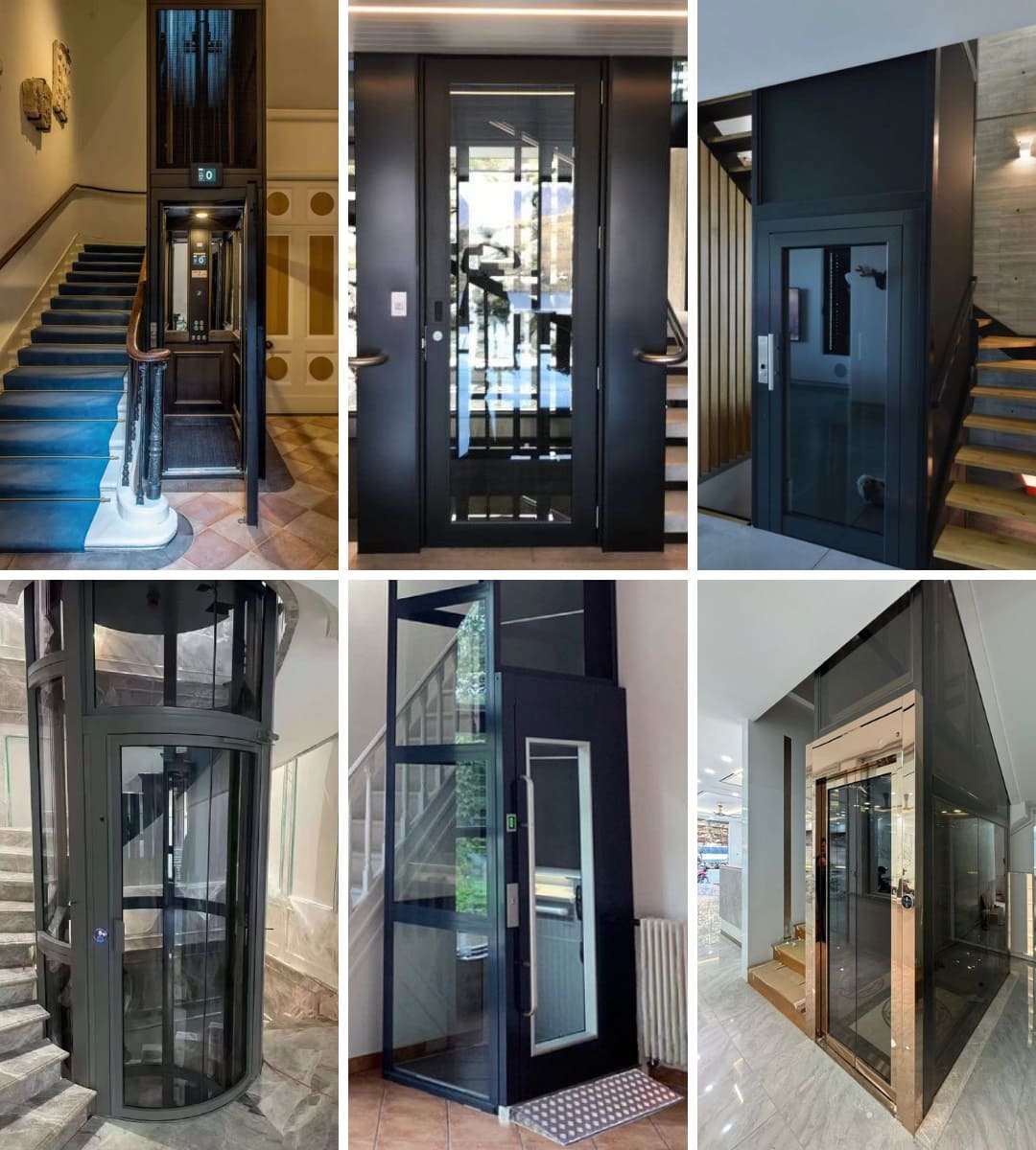 Thang máy cabin đen