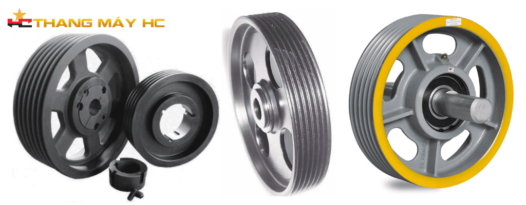 Phân loại puly thang máy